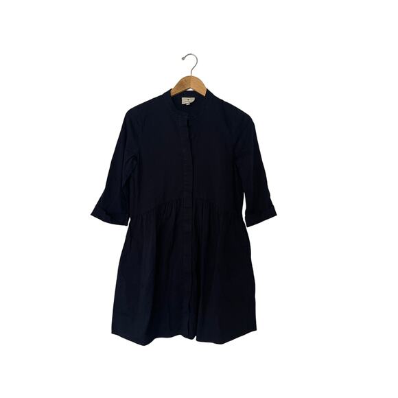 Tuckernuck Navy Crepe Royal Shirt Dress Size XS - Picture 4 of 6